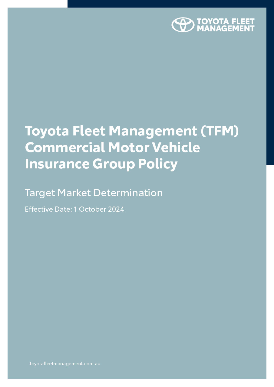 Commercial Motor Vehicle Policy: Target Market Determination - effective 1st October 2024